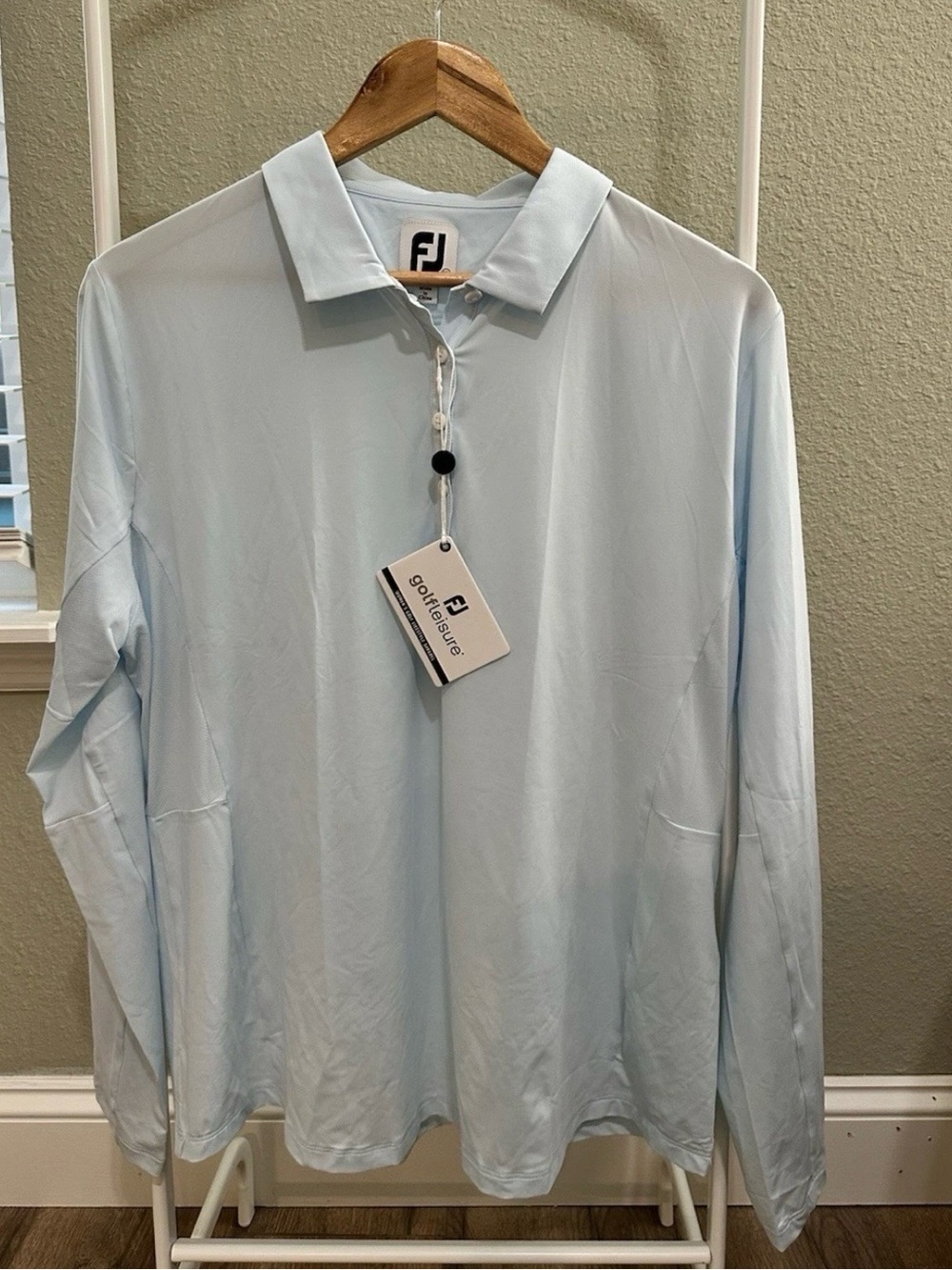 FootJoy Women’s Light Blue Long-Sleeve Golf Polo XL - NWT